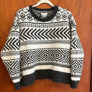 Lucky brand geometric pattern sweater size L